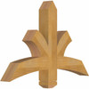 16/12 Pitch Davenport Rough Sawn Timber Gable Bracket GBW036X24X0404DAV00RWR