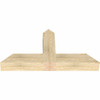 12/12 Pitch Portland Rough Sawn Timber Gable Bracket GBW048X24X0606POR00RDF