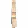 9/12 Pitch Davenport Rough Sawn Timber Gable Bracket GBW072X27X0406DAV00RDF