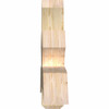 9/12 Pitch Davenport Rough Sawn Timber Gable Bracket GBW072X27X0606DAV00RDF