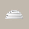 32"W x 16"H x 1 5/8"D half round gable vent HRLV32X16 Decorative Half Round Louver Vent 32" Wide by Fypon