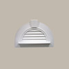 FHRLV29-6FKWD Functional Plain Keystone Half Round Louver Vent 42" Wide with Decorative Trim