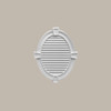 OVL28X35K215V Decorative Vertical Oval Louver Vent with Decorative Trim and Keystones