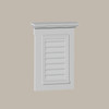 30"W x 42"H x 1 5/8"D Specialty gable vent FLV18X24-4F6WCH Functional Vertical Louver with 4F Flat Trim and 6" Crosshead by Fypon