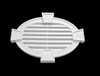 OVHK2616C Decorative Horizontal Oval Louver Vent with Keystones