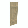 14 inch by 72 inch Board and Batten Shutter with 3-Board, Z-Batten