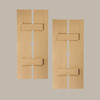 12 inch by 24 inch Plank Shutter with 2-Plank, Diamond