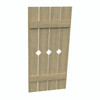 24 inch by 24 inch Plank Shutter with 4-Plank, Diamond