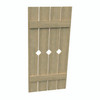 24 inch by 26 inch Plank Shutter with 4-Plank, Diamond
