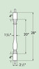 Woodruff Baluster BAL3X28WF