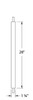 Square Baluster BAL2X28SQ