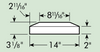 Flat Post Top PST14X14F