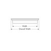 6 inch Classic Crosshead with Dentil Trim WCH32X6D