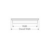 102"W x 13"H x 4 1/2"D 12" Classic Crosshead with Bottom Trim WCH102X13BT by Fypon