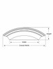 9 inch Crosshead Arch with Bottom Trim WCHARS33X15BT