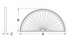 Half-Round Sunburst SWDH36X18