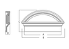 65"W x 28 3/8"H x 4 1/2"D Combination Segment Arch Pediment CSAP65 by Fypon