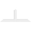 10/12 Pitch Portland Smooth Gable Bracket, PVC GBW048X20X0404POR00PVC