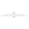 4/12 Pitch Eugene Smooth Gable Bracket, PVC GBW072X12X0606EUG00PVC