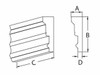 144"W x 5 1/2"H x "D Molding - Chair Rail MLD220-12 by Fypon
