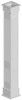 PVC Column Wrap 10" x 108" double fluted straight shaft.