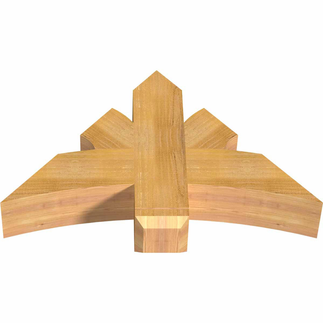 15/12 Pitch Davenport Rough Sawn Timber Gable Bracket GBW036X23X0606DAV00RWR