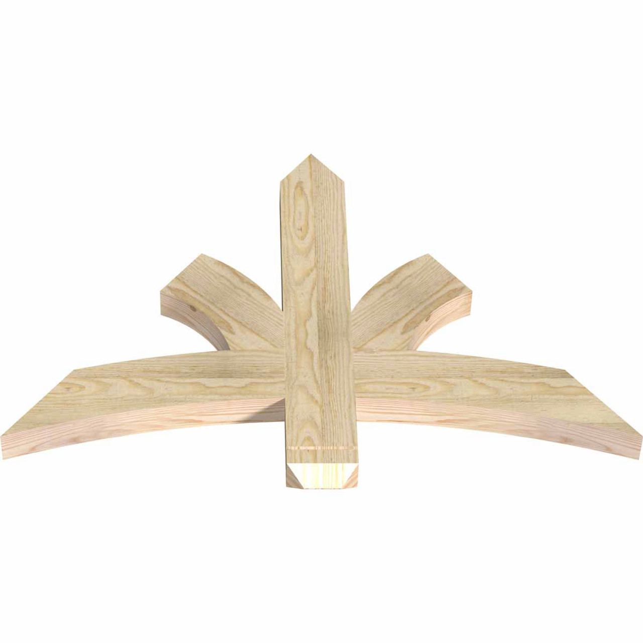 16/12 Pitch Davenport Rough Sawn Timber Gable Bracket GBW036X24X0204DAV00RDF