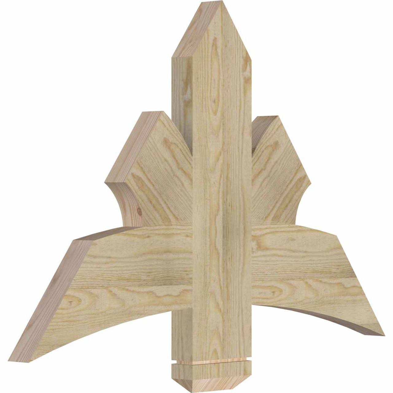 16/12 Pitch Davenport Rough Sawn Timber Gable Bracket GBW036X24X0206DAV00RDF