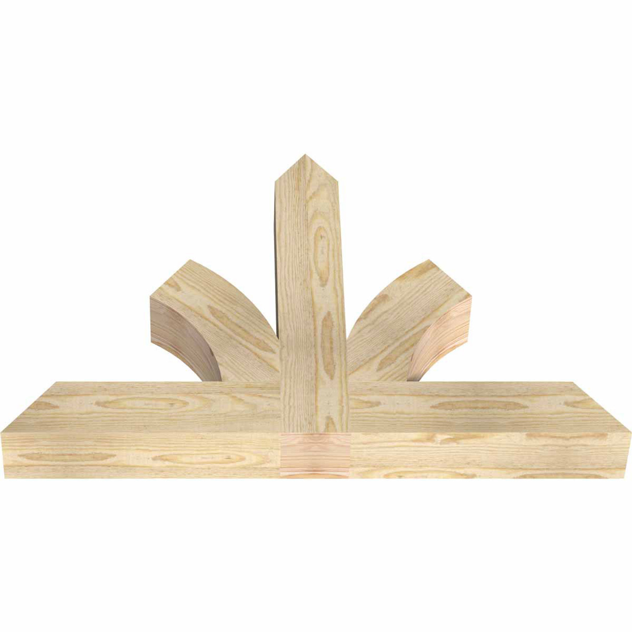 16/12 Pitch Richland Rough Sawn Timber Gable Bracket GBW036X24X0404RIC00RDF