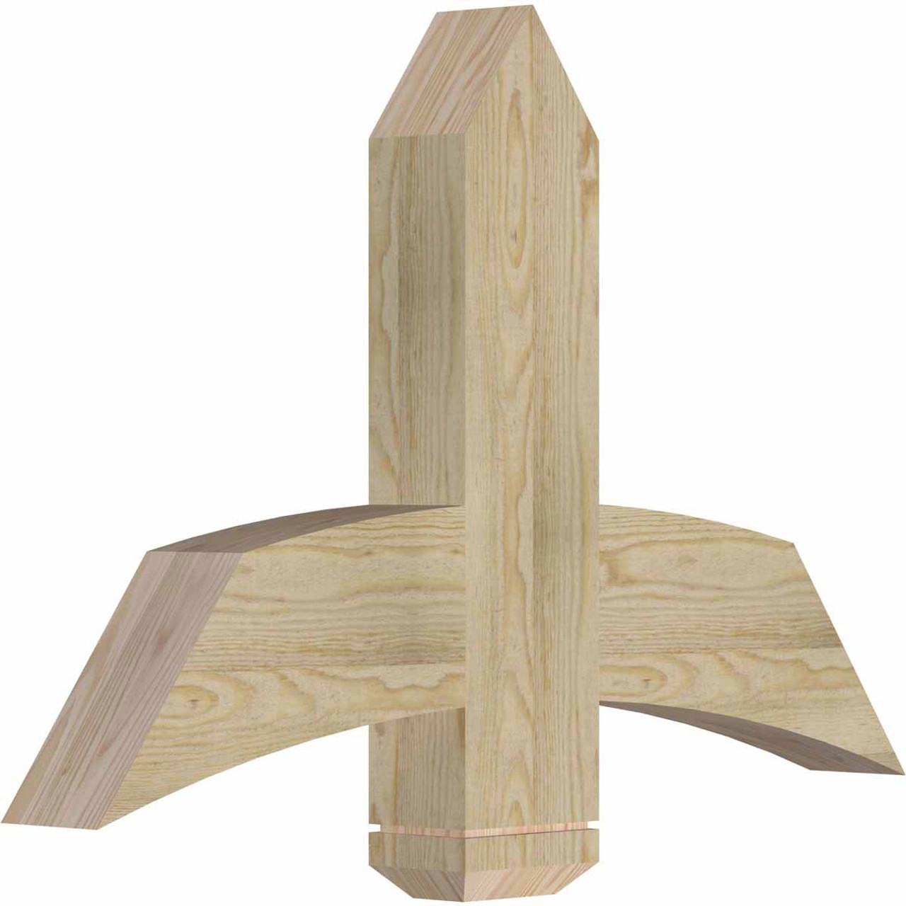 16/12 Pitch Bellingham Rough Sawn Timber Gable Bracket GBW036X24X0406BEL00RDF