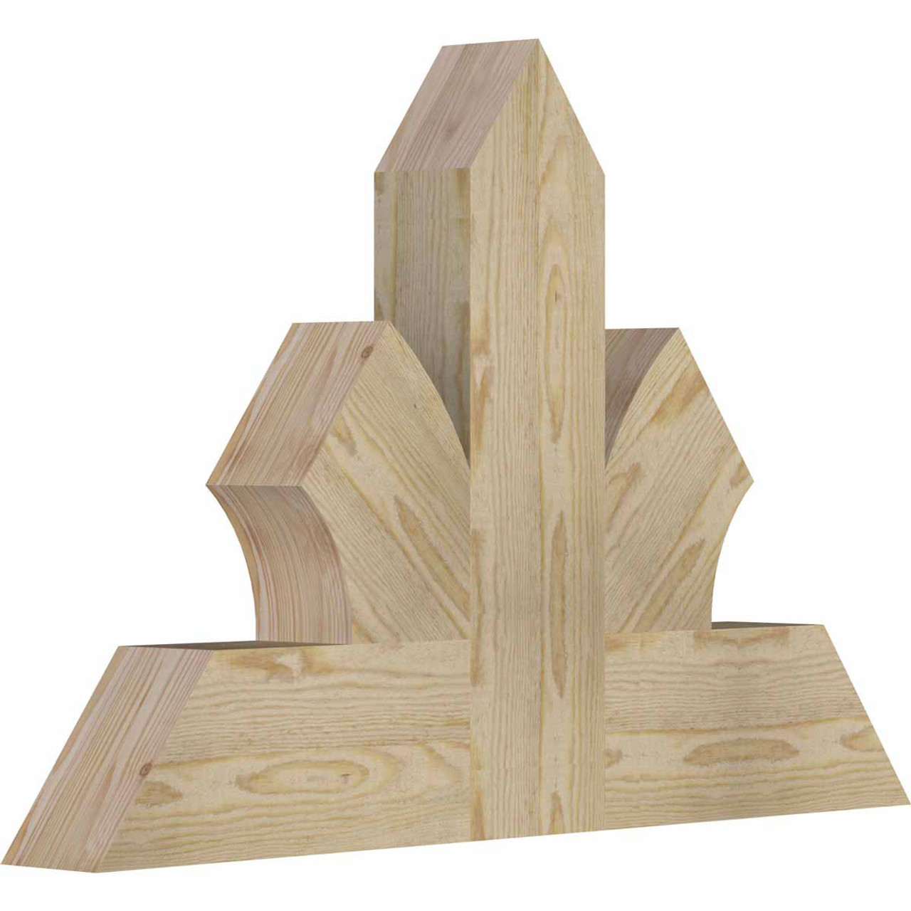 16/12 Pitch Richland Rough Sawn Timber Gable Bracket GBW036X24X0406RIC00RDF