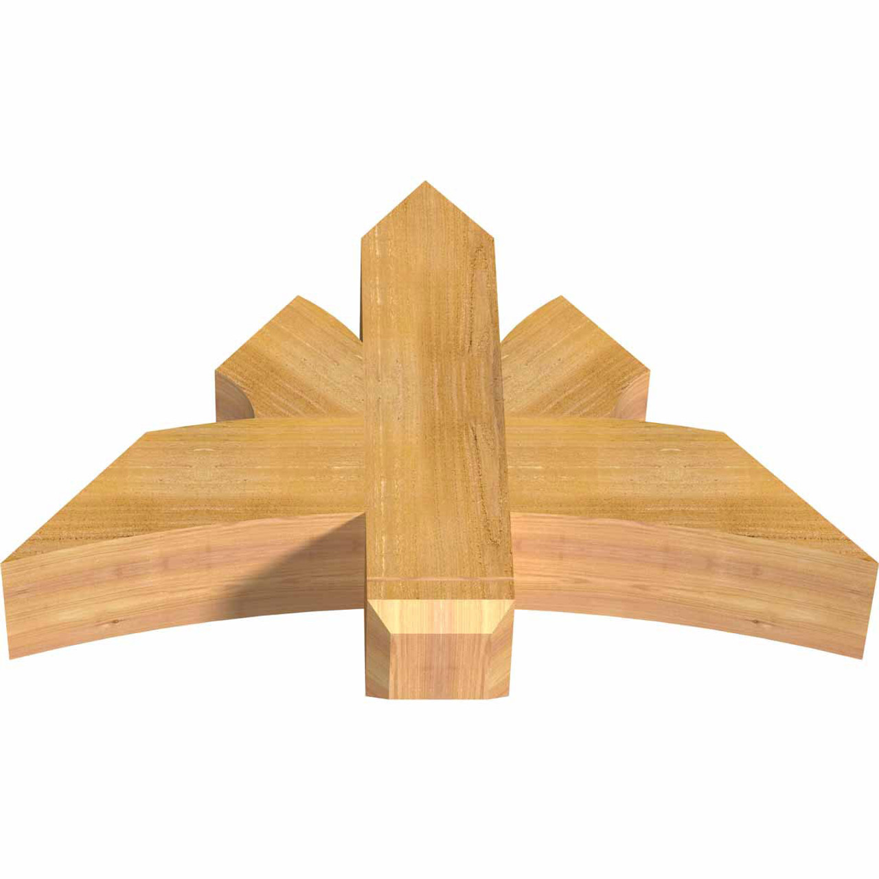 16/12 Pitch Davenport Rough Sawn Timber Gable Bracket GBW036X24X0606DAV00RWR