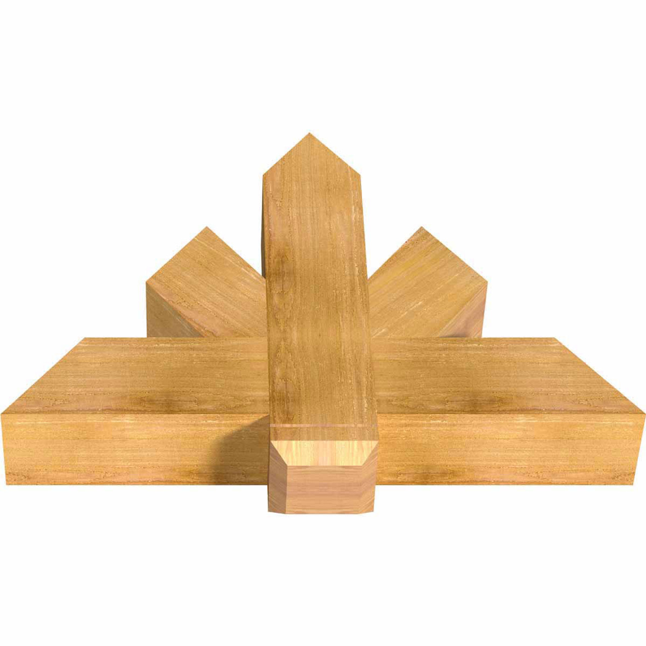 16/12 Pitch Kennewick Rough Sawn Timber Gable Bracket GBW036X24X0606KEN00RWR