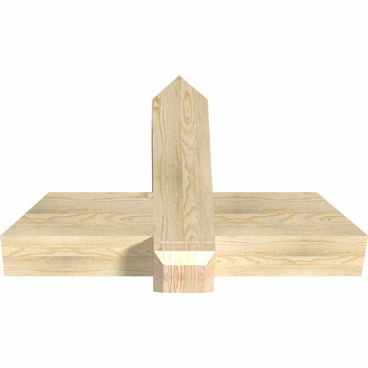 16/12 Pitch Eugene Rough Sawn Timber Gable Bracket GBW036X24X0606EUG00RDF