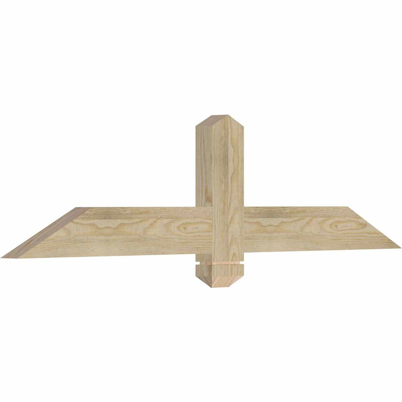 6/12 Pitch Eugene Rough Sawn Timber Gable Bracket GBW048X12X0204EUG00RDF