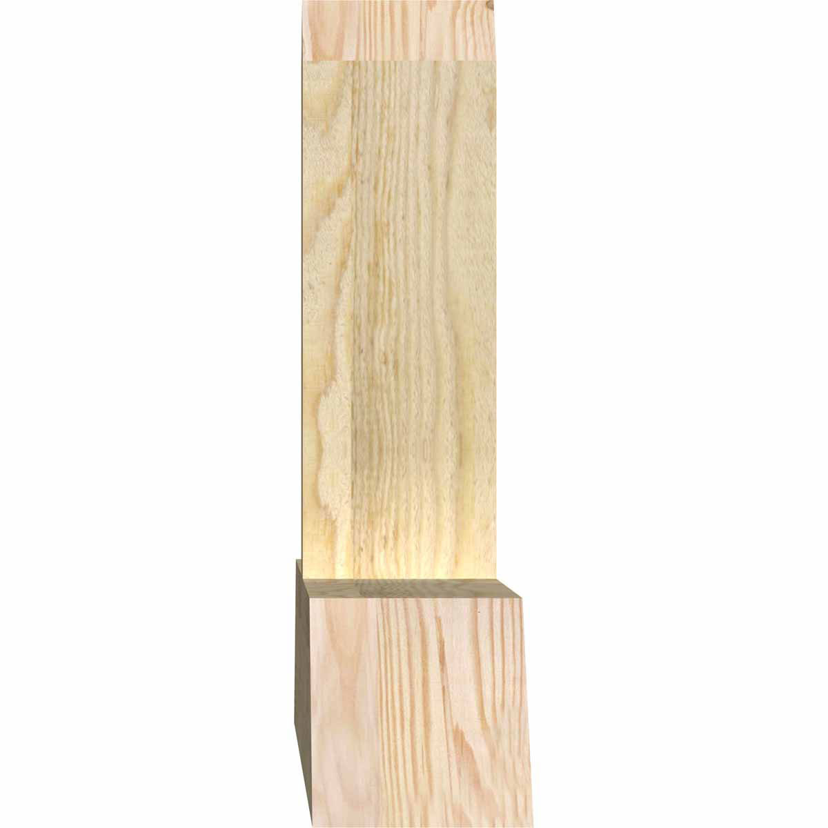 8/12 Pitch Portland Rough Sawn Timber Gable Bracket GBW048X16X0404POR00RDF