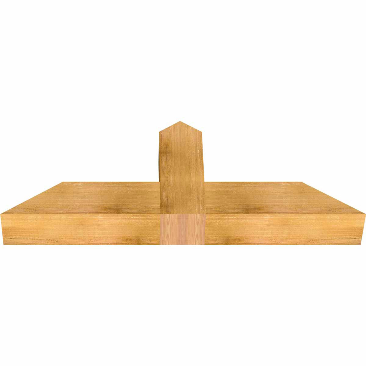 9/12 Pitch Portland Rough Sawn Timber Gable Bracket GBW048X18X0606POR00RWR