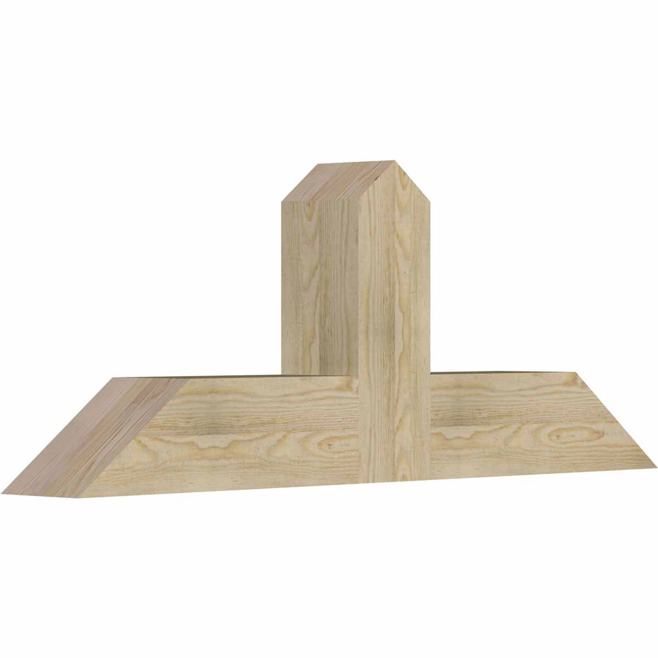 9/12 Pitch Portland Rough Sawn Timber Gable Bracket GBW048X18X0606POR00RDF