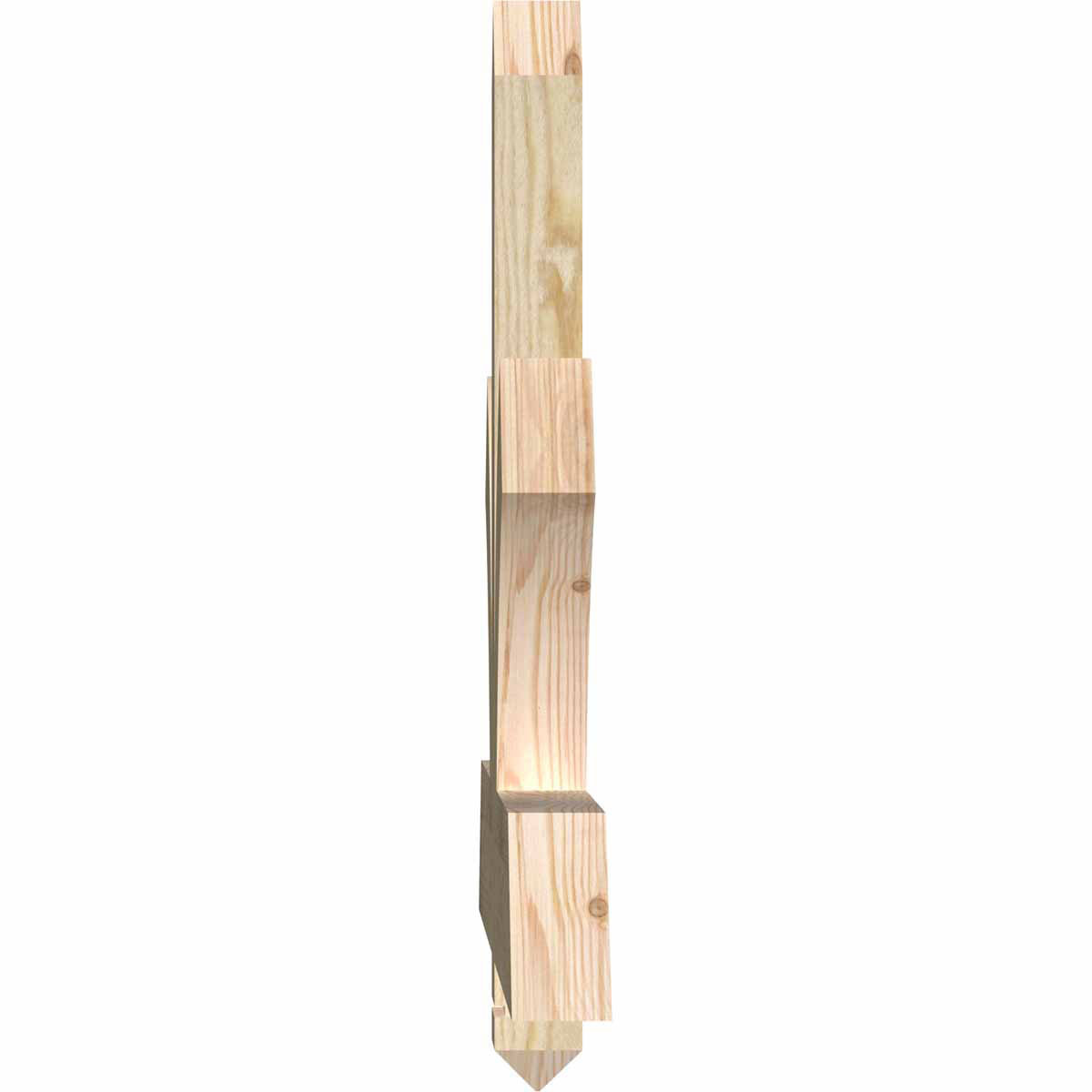 11/12 Pitch Redmond Rough Sawn Timber Gable Bracket GBW048X22X0204RED00RDF