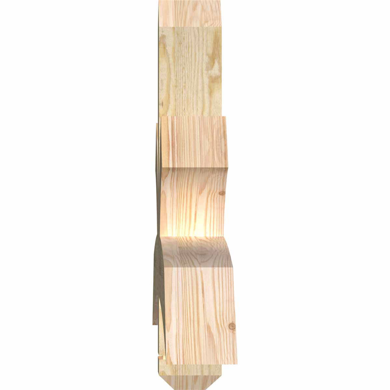 11/12 Pitch Davenport Rough Sawn Timber Gable Bracket GBW048X22X0404DAV00RDF