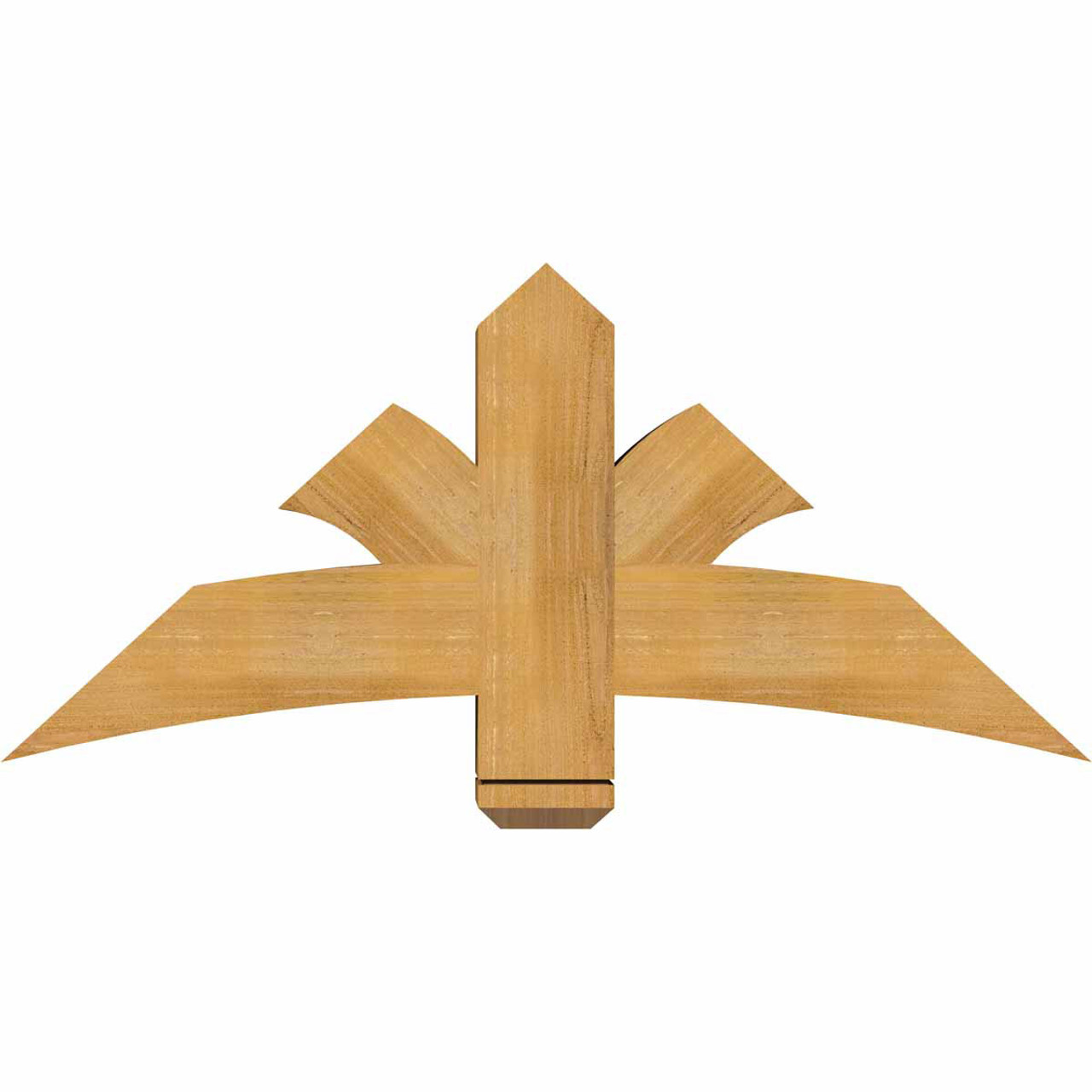 11/12 Pitch Davenport Rough Sawn Timber Gable Bracket GBW048X22X0606DAV00RWR