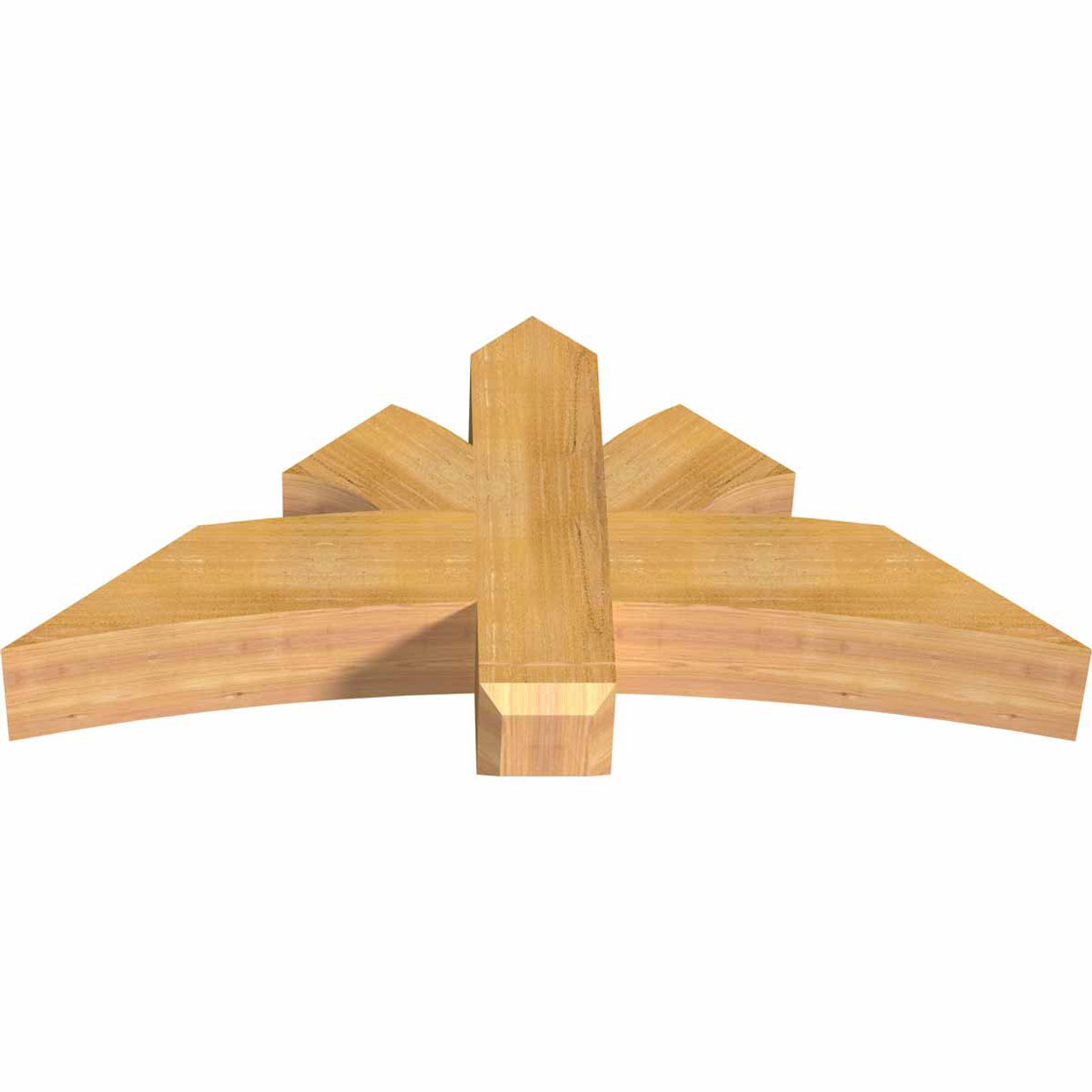 11/12 Pitch Davenport Rough Sawn Timber Gable Bracket GBW048X22X0606DAV00RWR