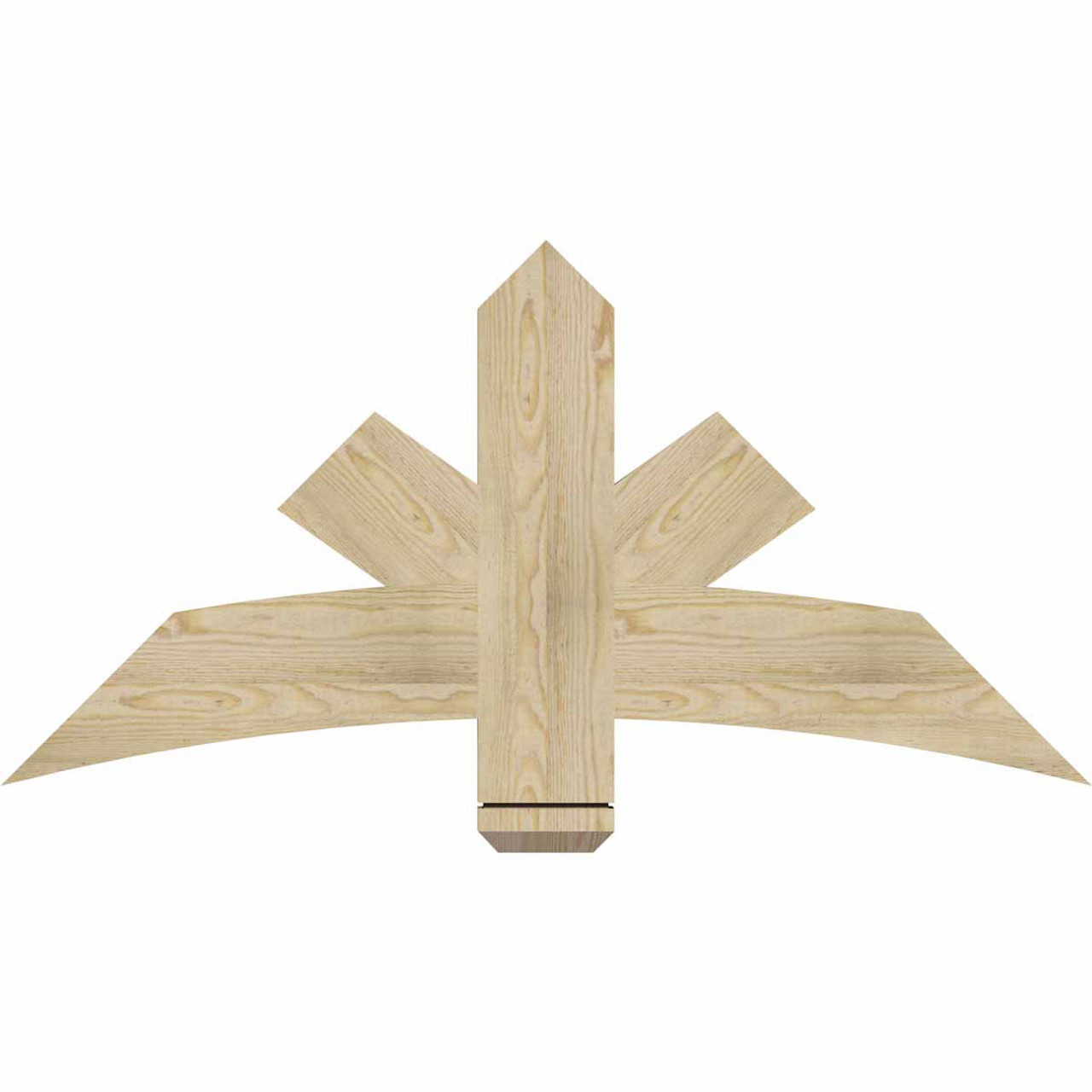 12/12 Pitch Alberta Rough Sawn Timber Gable Bracket GBW048X24X0206ALB00RDF