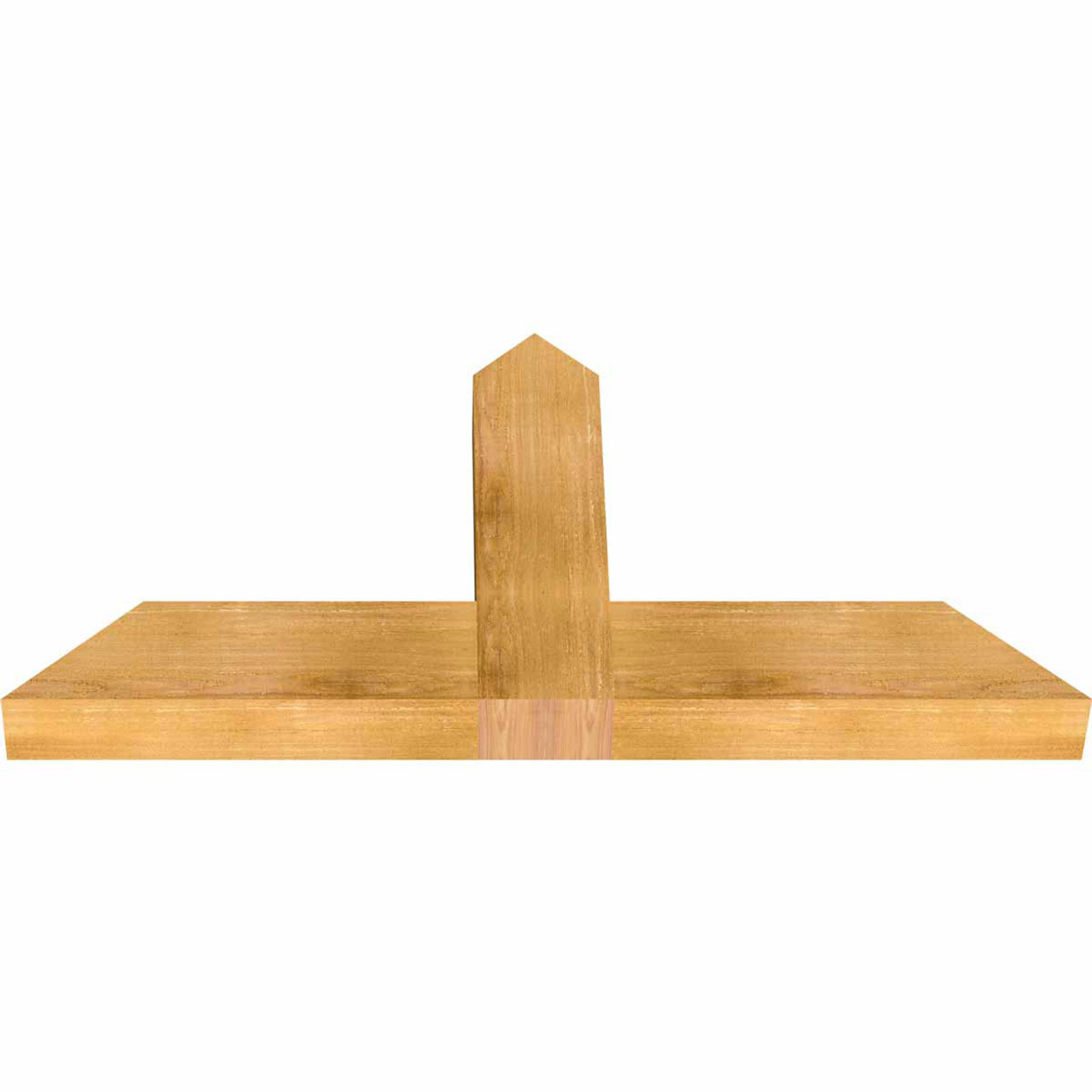 12/12 Pitch Portland Rough Sawn Timber Gable Bracket GBW048X24X0406POR00RWR