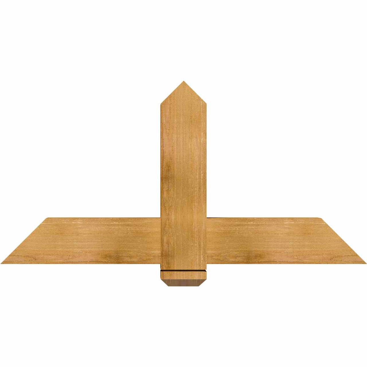 12/12 Pitch Eugene Rough Sawn Timber Gable Bracket GBW048X24X0406EUG00RWR