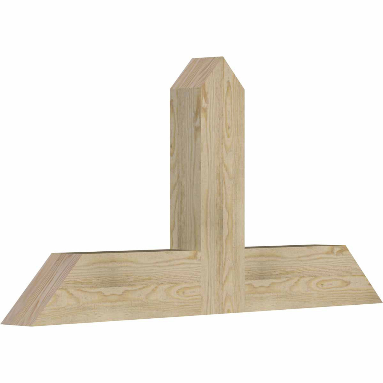 12/12 Pitch Portland Rough Sawn Timber Gable Bracket GBW048X24X0406POR00RDF