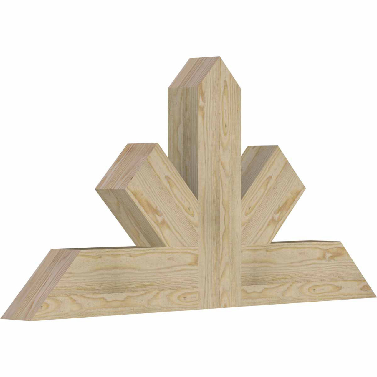 12/12 Pitch Saratoga Rough Sawn Timber Gable Bracket GBW048X24X0406SAR00RDF