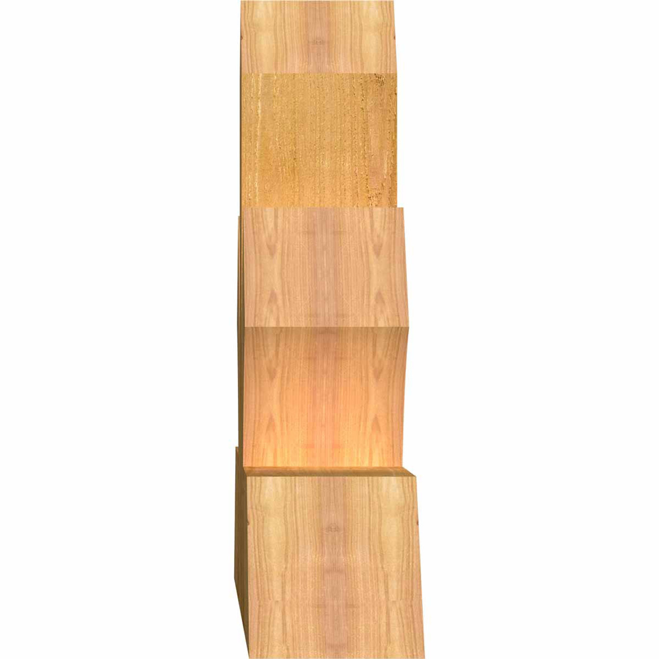 12/12 Pitch Richland Rough Sawn Timber Gable Bracket GBW048X24X0606RIC00RWR