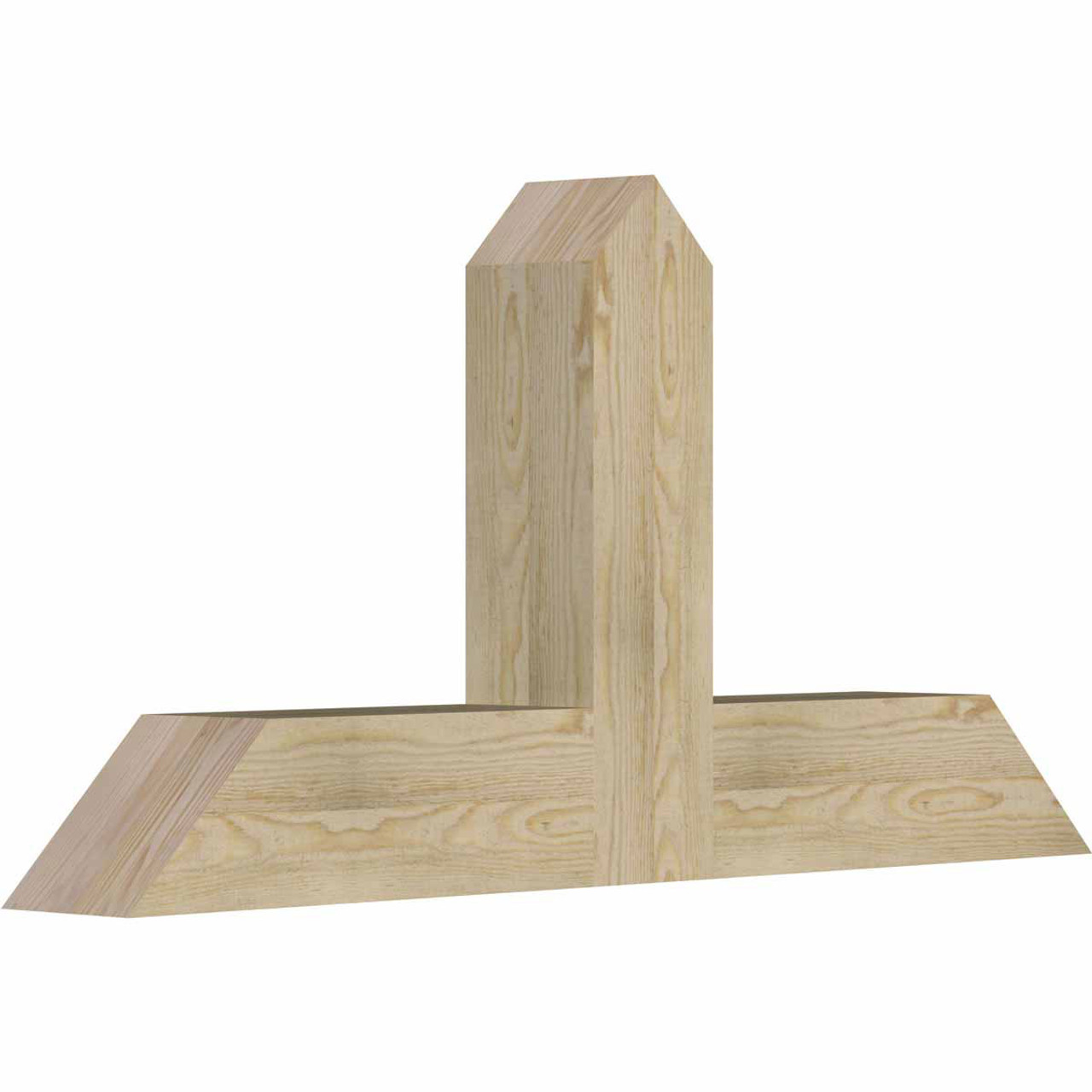 12/12 Pitch Portland Rough Sawn Timber Gable Bracket GBW048X24X0606POR00RDF