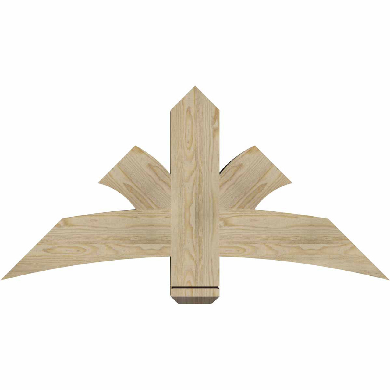 12/12 Pitch Davenport Rough Sawn Timber Gable Bracket GBW048X24X0606DAV00RDF